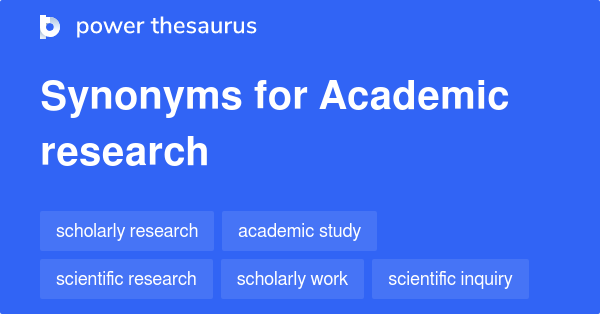 synonyms to research work