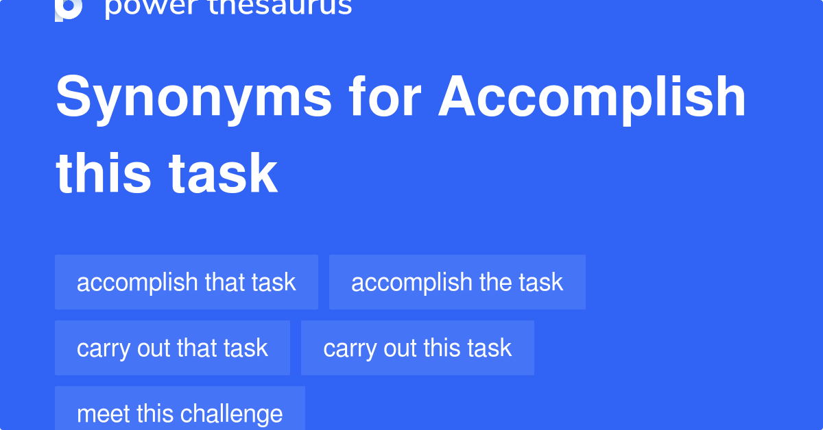 completed tasks synonym