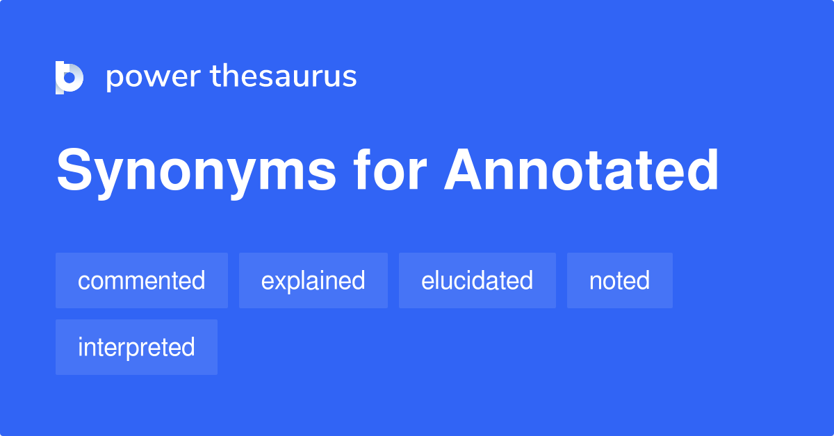 annotated definition synonym