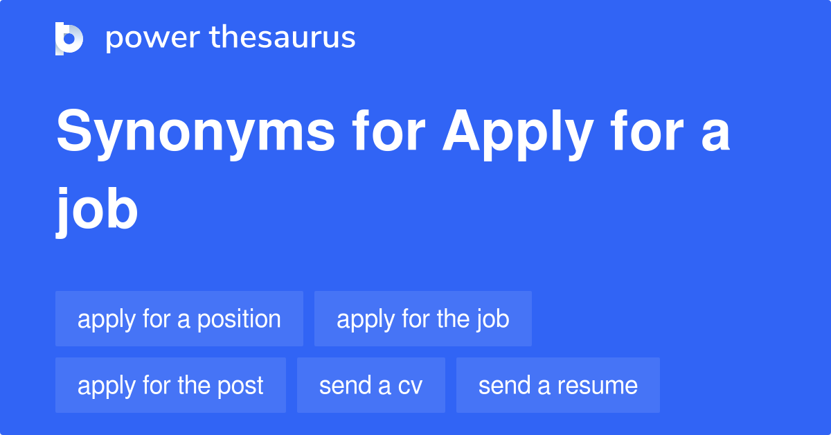 applying for a job synonym