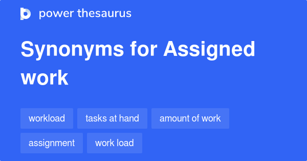 synonyms for assignment job