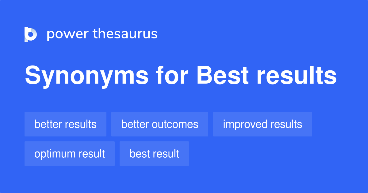 Best Results synonyms 51 Words and Phrases for Best Results