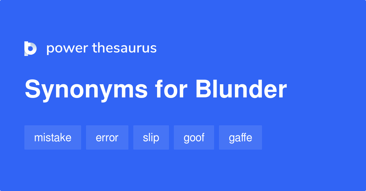 BLUNDER - Meaning and Pronunciation 