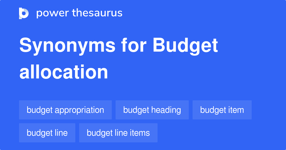 budget allocation synonym