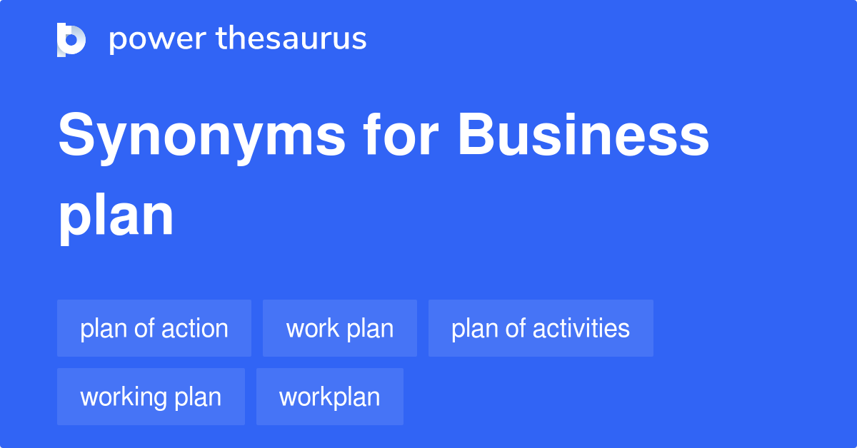 what is a synonym of business plan