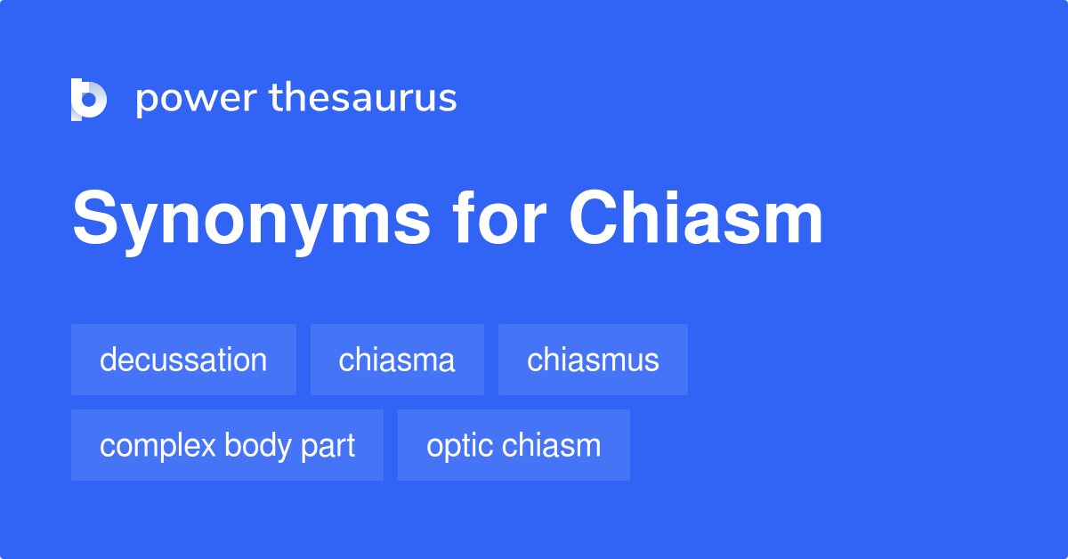 Chiasm synonyms 18 Words and Phrases for Chiasm