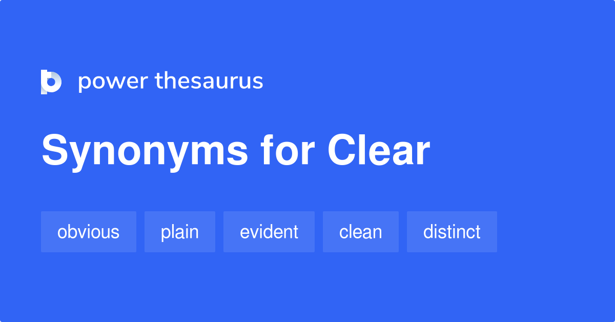 what is a synonym for clear