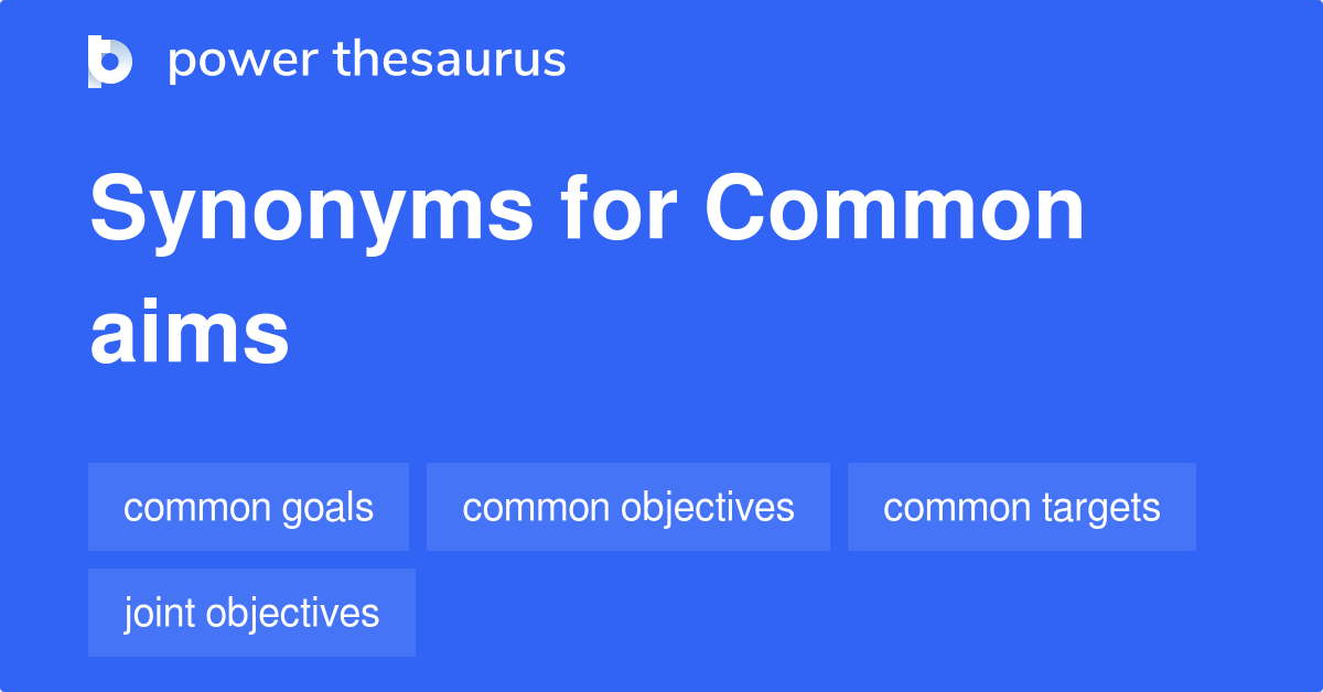 Common Aims synonyms 75 Words and Phrases for Common Aims