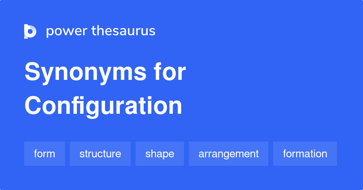 CONFIGURATION Synonyms 1 039 Similar Words Phrases
