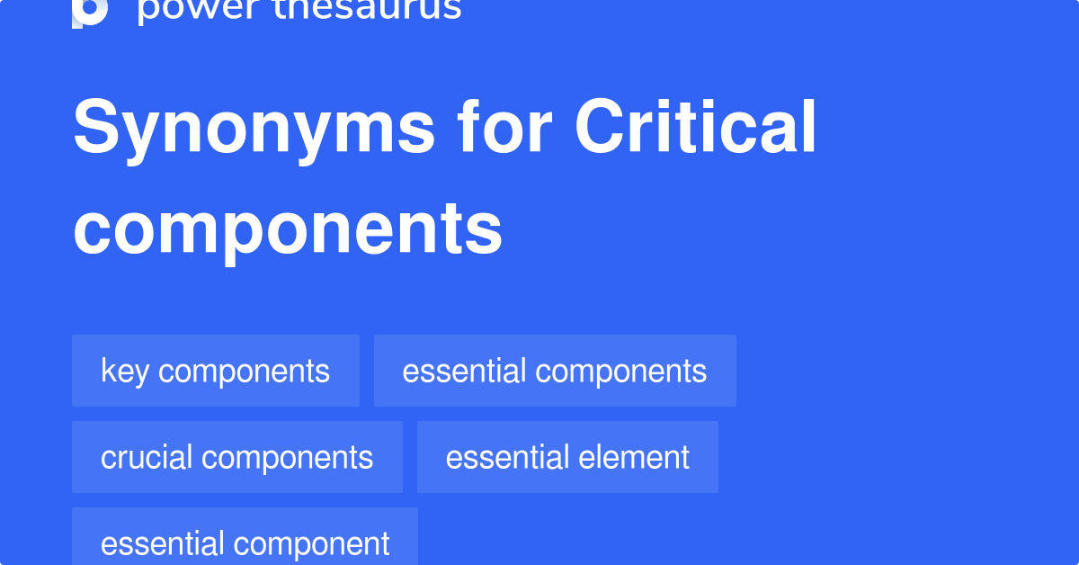 Critical Components synonyms 313 Words and Phrases for Critical