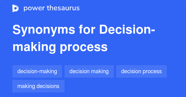 Decision-making Process synonyms - 459 Words and Phrases for Decision