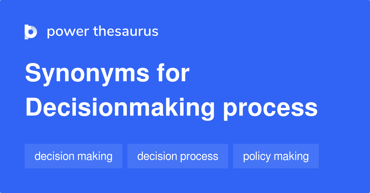 Decisionmaking Process synonyms - 39 Words and Phrases for
