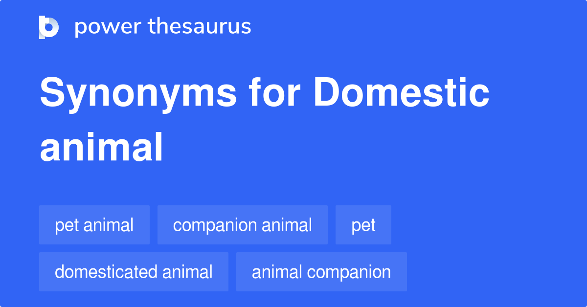 Domestic Animal synonyms 73 Words and Phrases for Domestic Animal