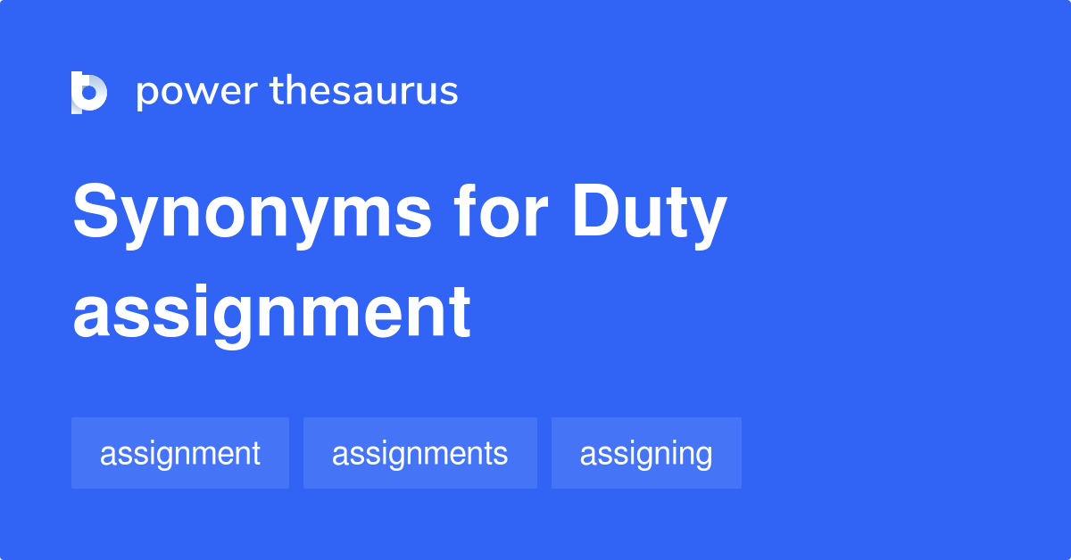 assignment synonyms meaning