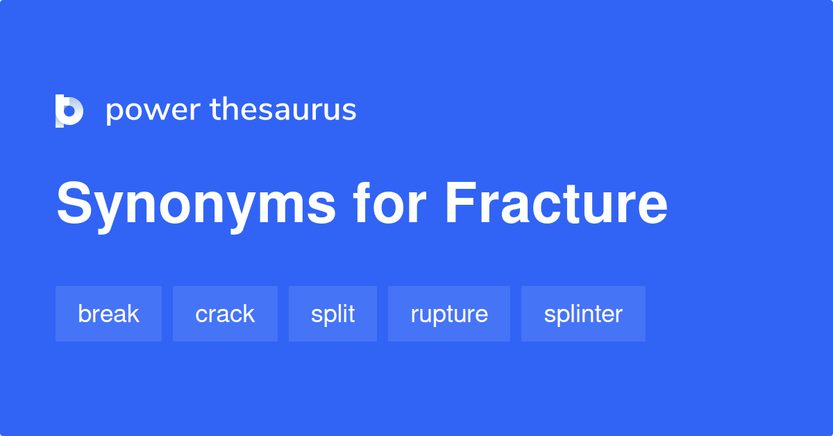Fracture synonyms 1 156 Words and Phrases for Fracture