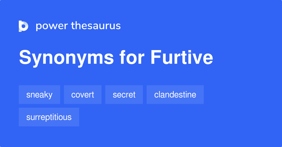 Furtive synonyms 656 Words and Phrases for Furtive