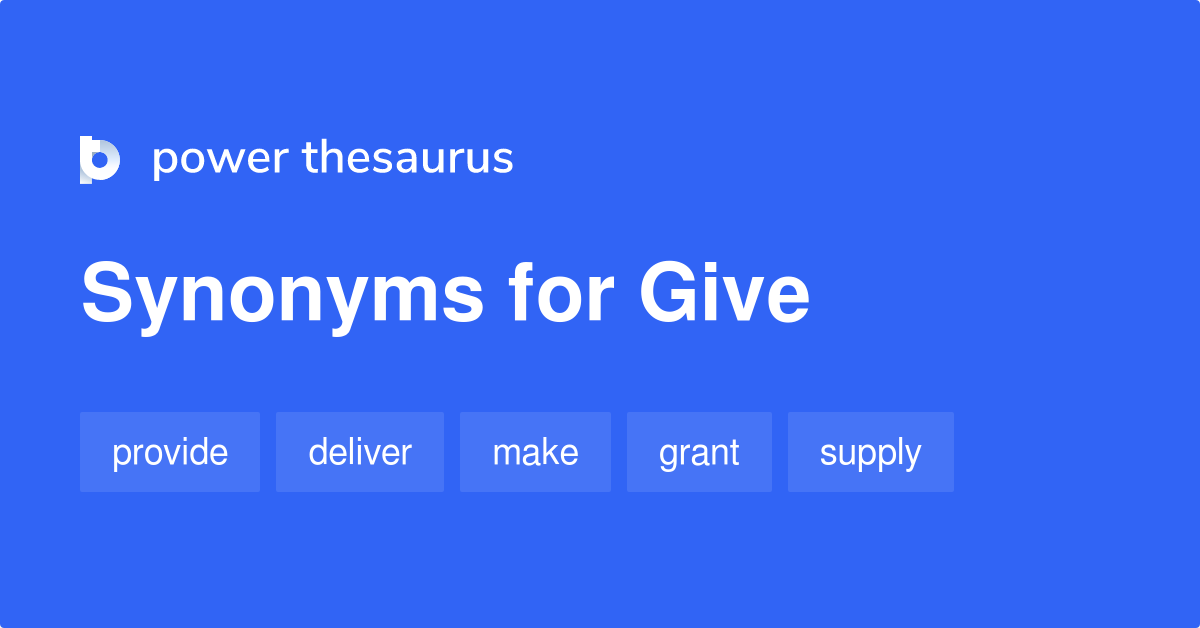 give freely thesaurus