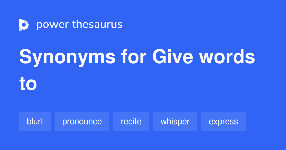 give words thesaurus
