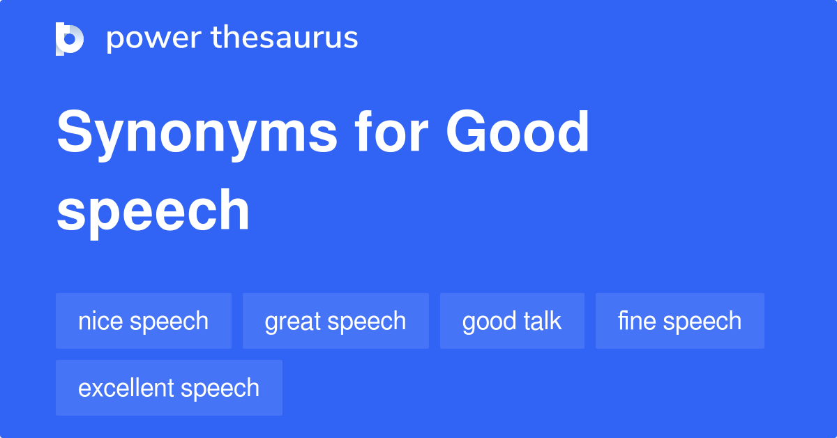 good speech synonym