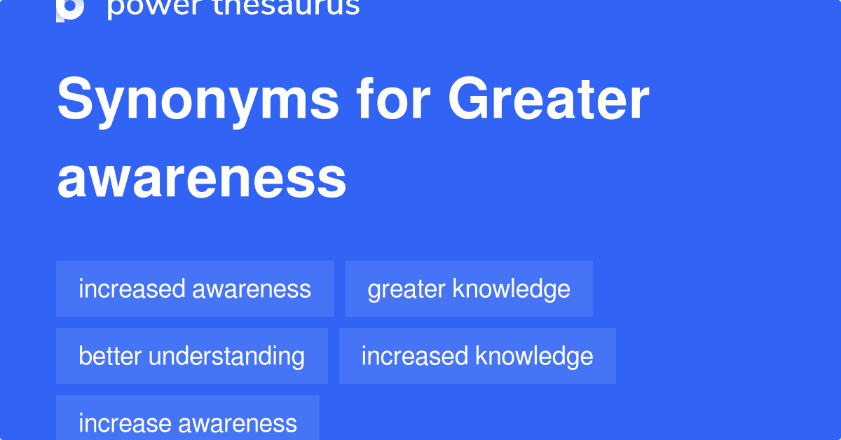 Greater Awareness synonyms 268 Words and Phrases for Greater Awareness