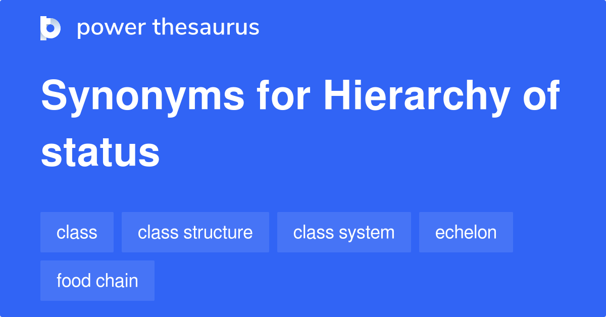 Hierarchy Of Status synonyms 130 Words and Phrases for Hierarchy Of