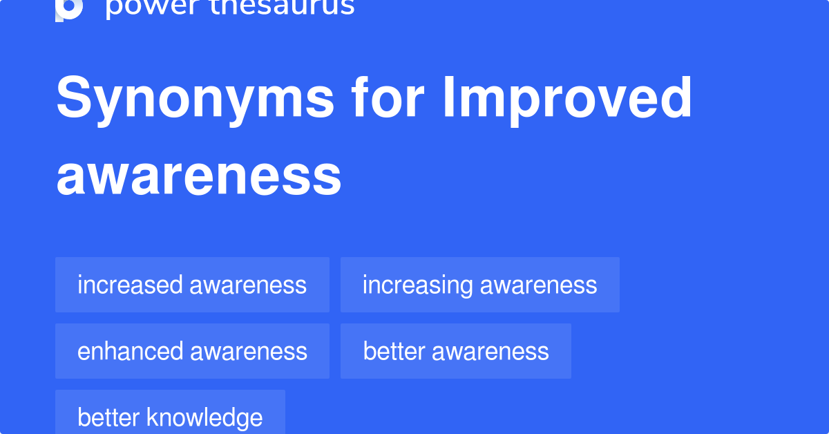 Improved Awareness synonyms 152 Words and Phrases for Improved Awareness