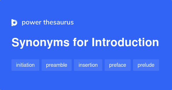 introduction synonyms for presentation