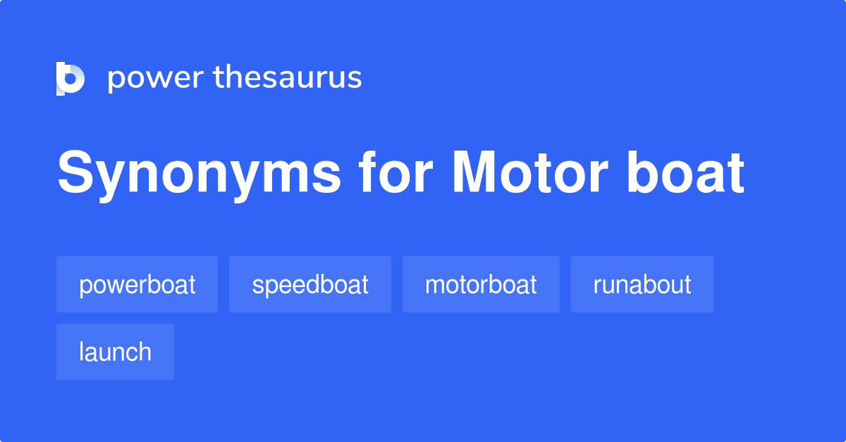 motorboat meaning and synonyms