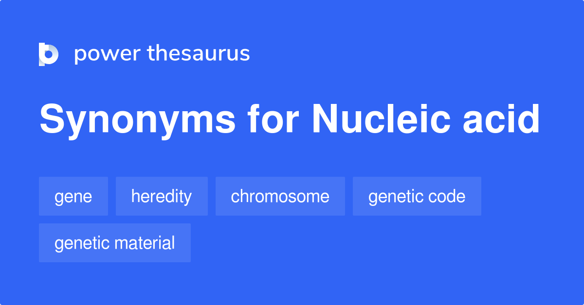 Nucleic Acid synonyms 14 Words and Phrases for Nucleic Acid