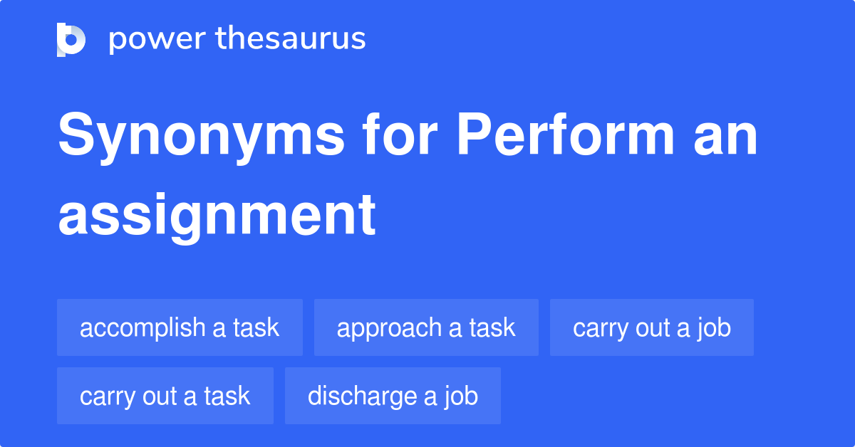 assignment of work synonyms