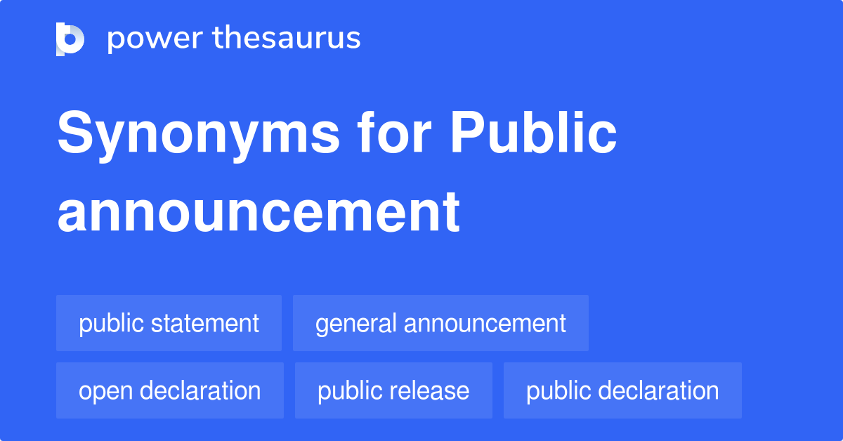 Announcing Synonym