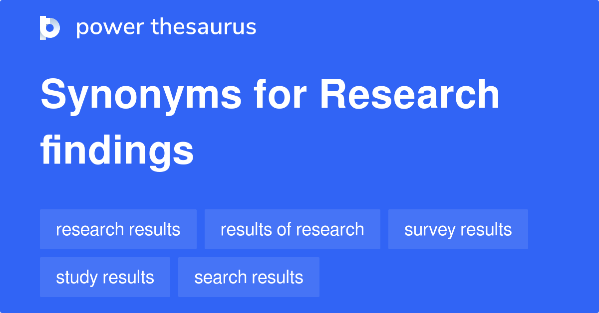 findings in research synonym