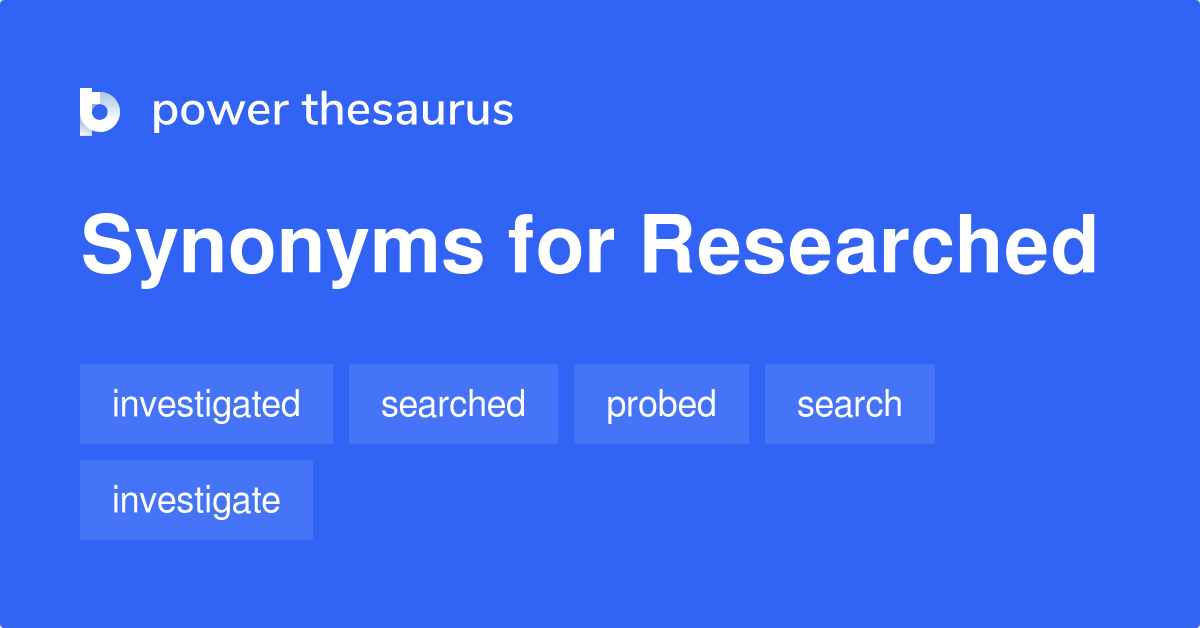for this research synonym