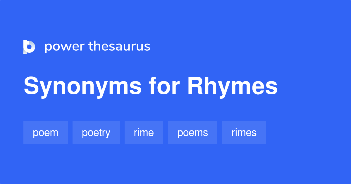 Rhymes synonyms 145 Words and Phrases for Rhymes