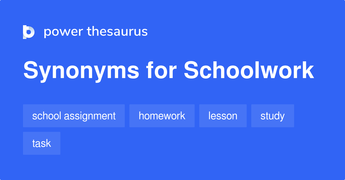 synonym for school homework