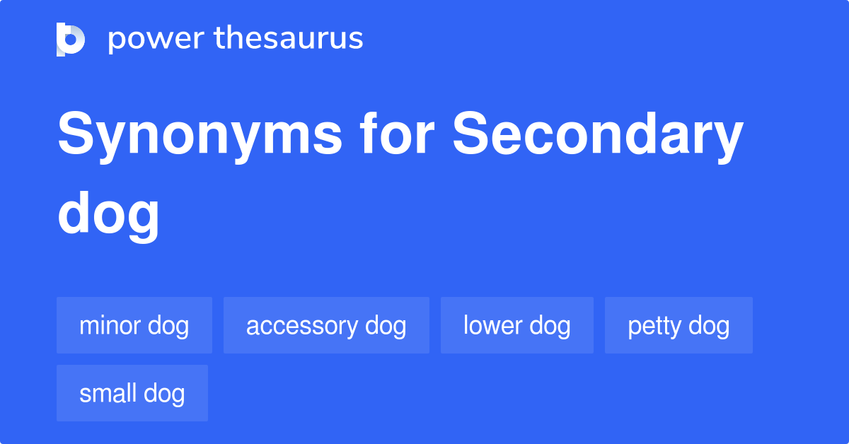 Secondary Dog synonyms 9 Words and Phrases for Secondary Dog