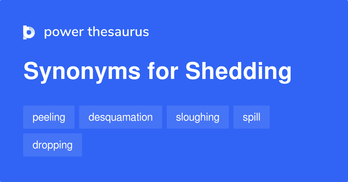 Shedding synonyms 579 Words and Phrases for Shedding