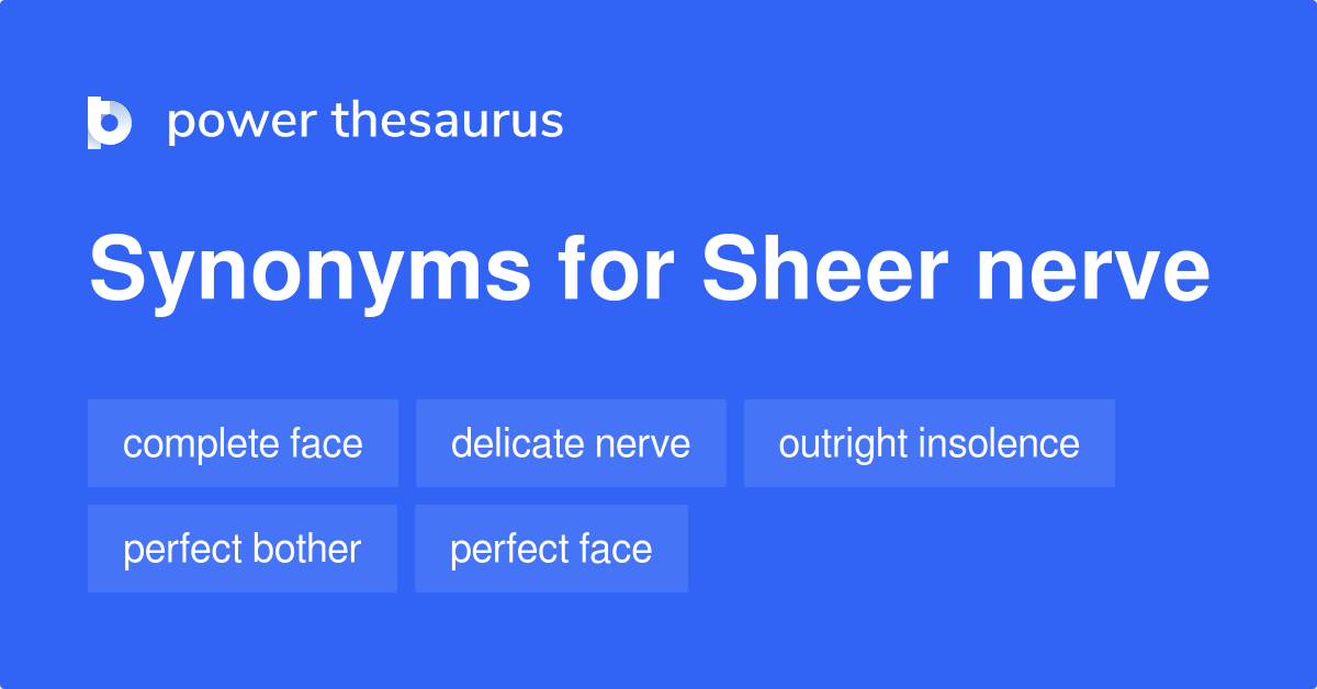 Sheer Nerve synonyms 25 Words and Phrases for Sheer Nerve