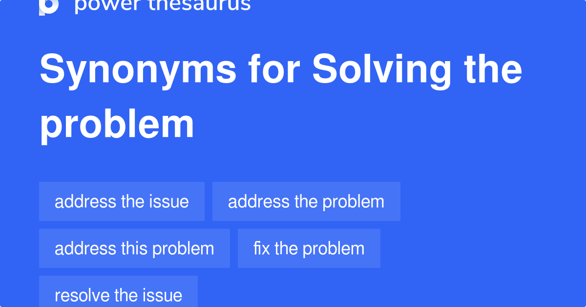 problem solving means synonym