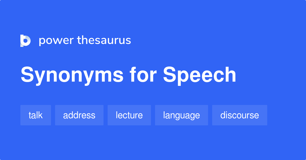 create speech synonym