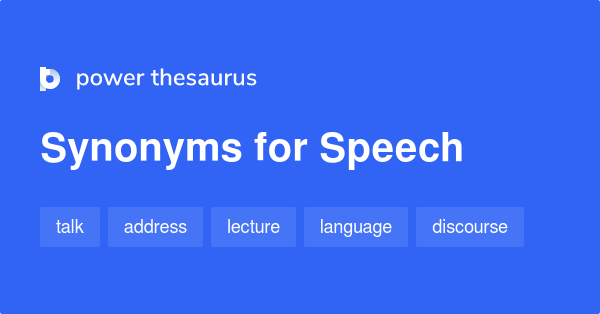 speech presentation synonyms