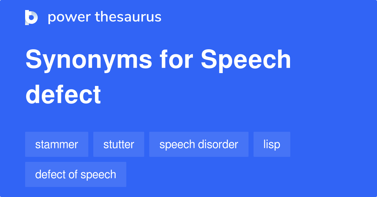 another word for speech defect
