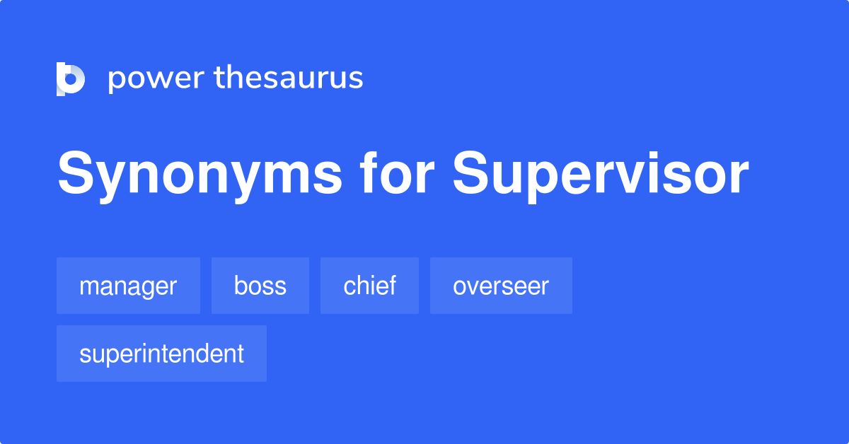 research supervisor synonym