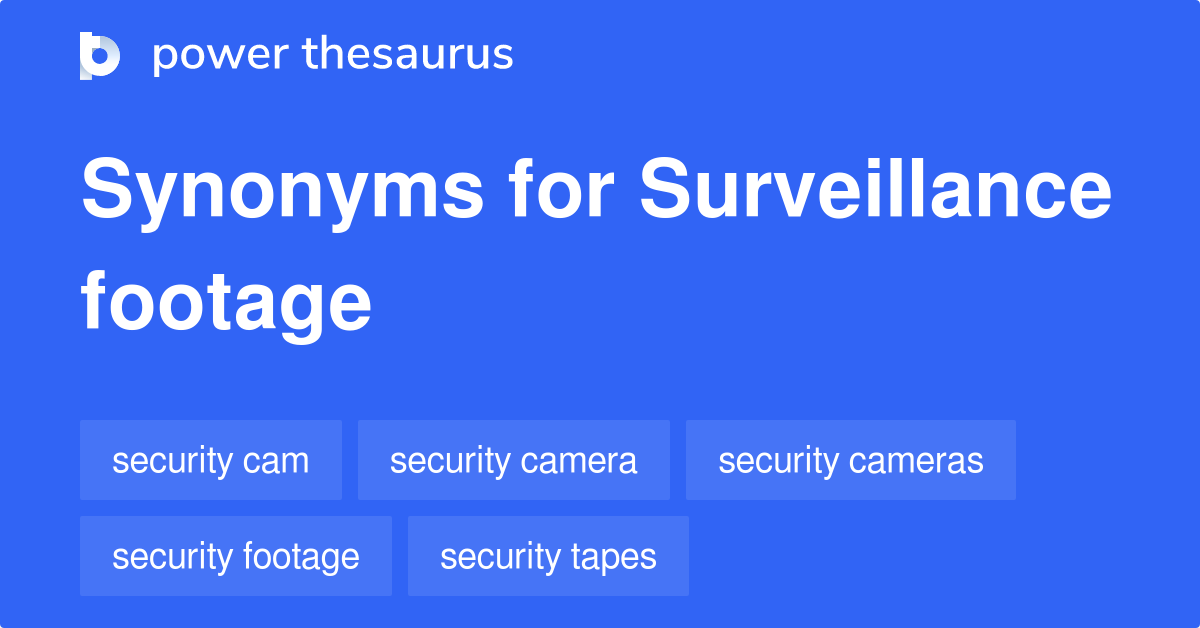 Surveillance Footage synonyms 125 Words and Phrases for Surveillance Footage