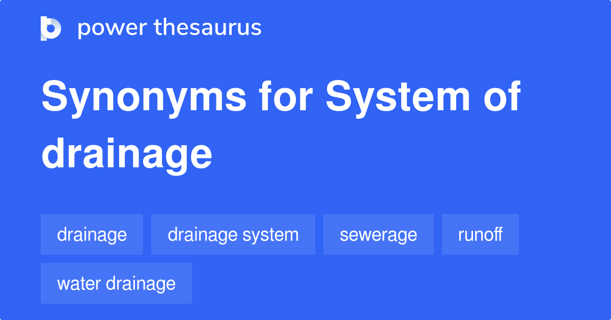 System Of Drainage synonyms 5 Words and Phrases for System Of Drainage