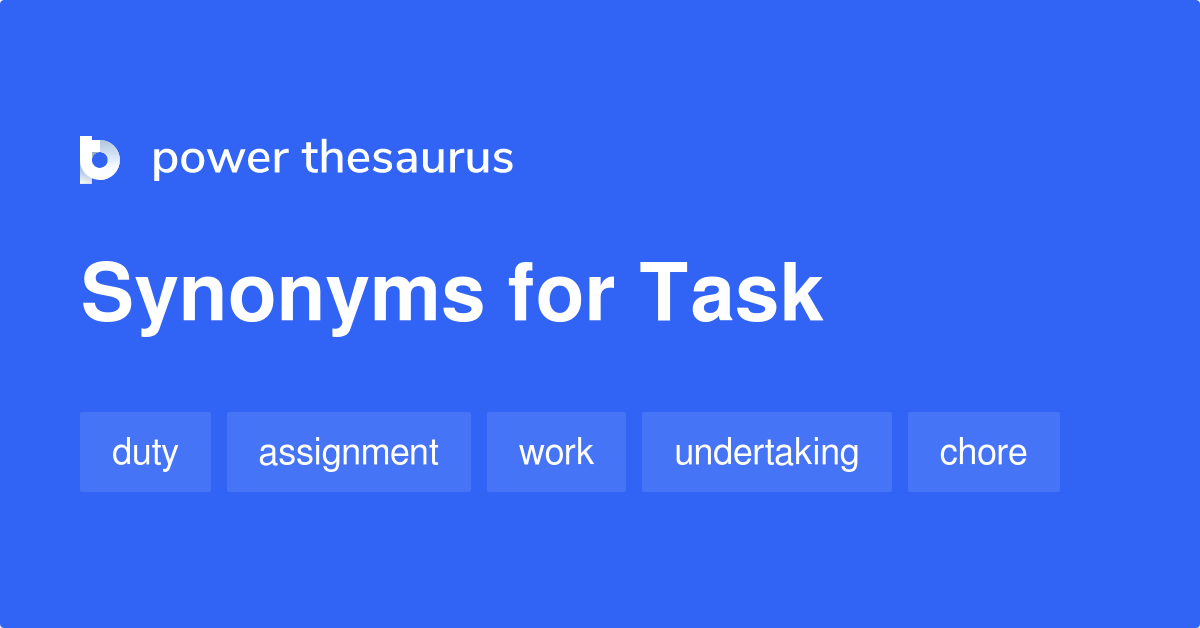 assignment of task synonyms