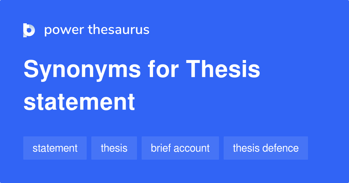 thesis state synonym