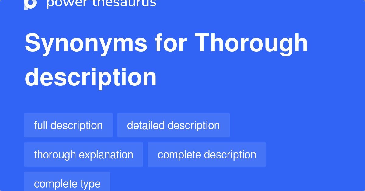 OPPOSITE OF THOROUGH visual data 5