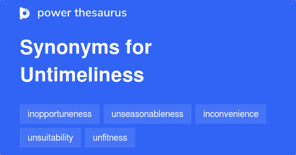 TIMELINESS MEANING SYNONYM visual data 8
