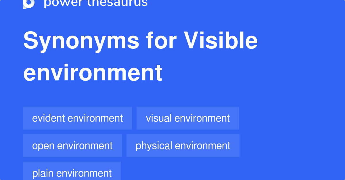 Visible Environment synonyms 7 Words and Phrases for Visible Environment